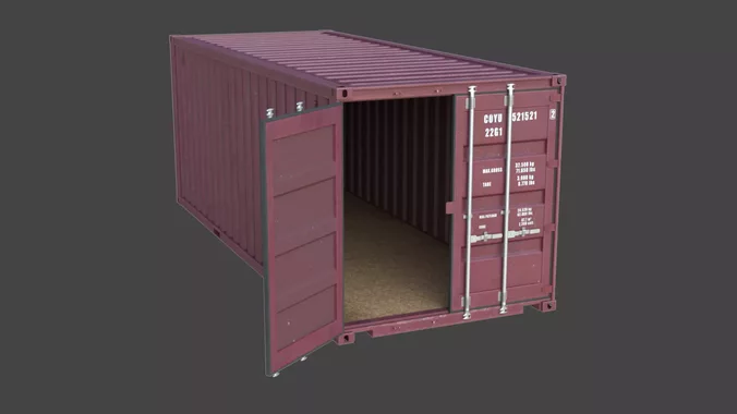 Container 20 ft ISO 8K PBR