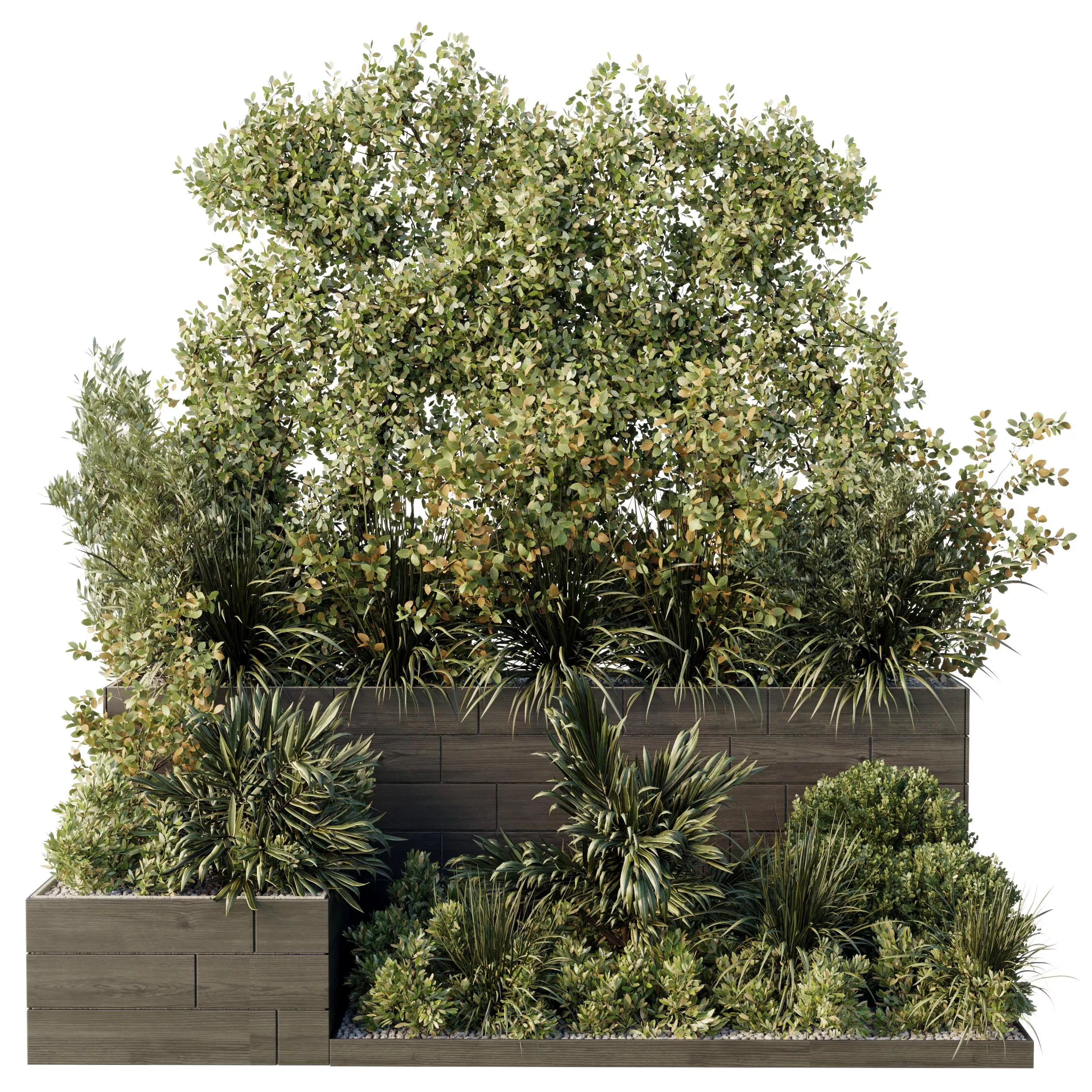 Garden Plant Box - Outdoor Plants set 259 3D model