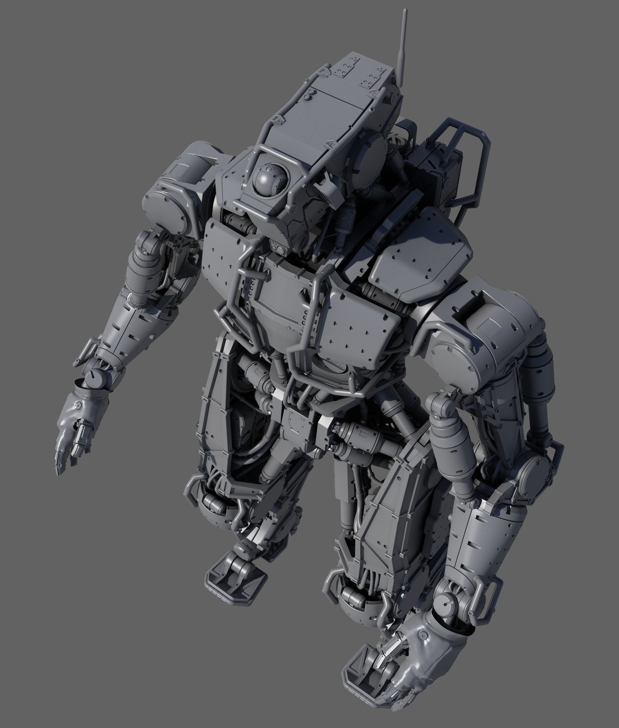 R Soldier sci-fi robot 3D model_6