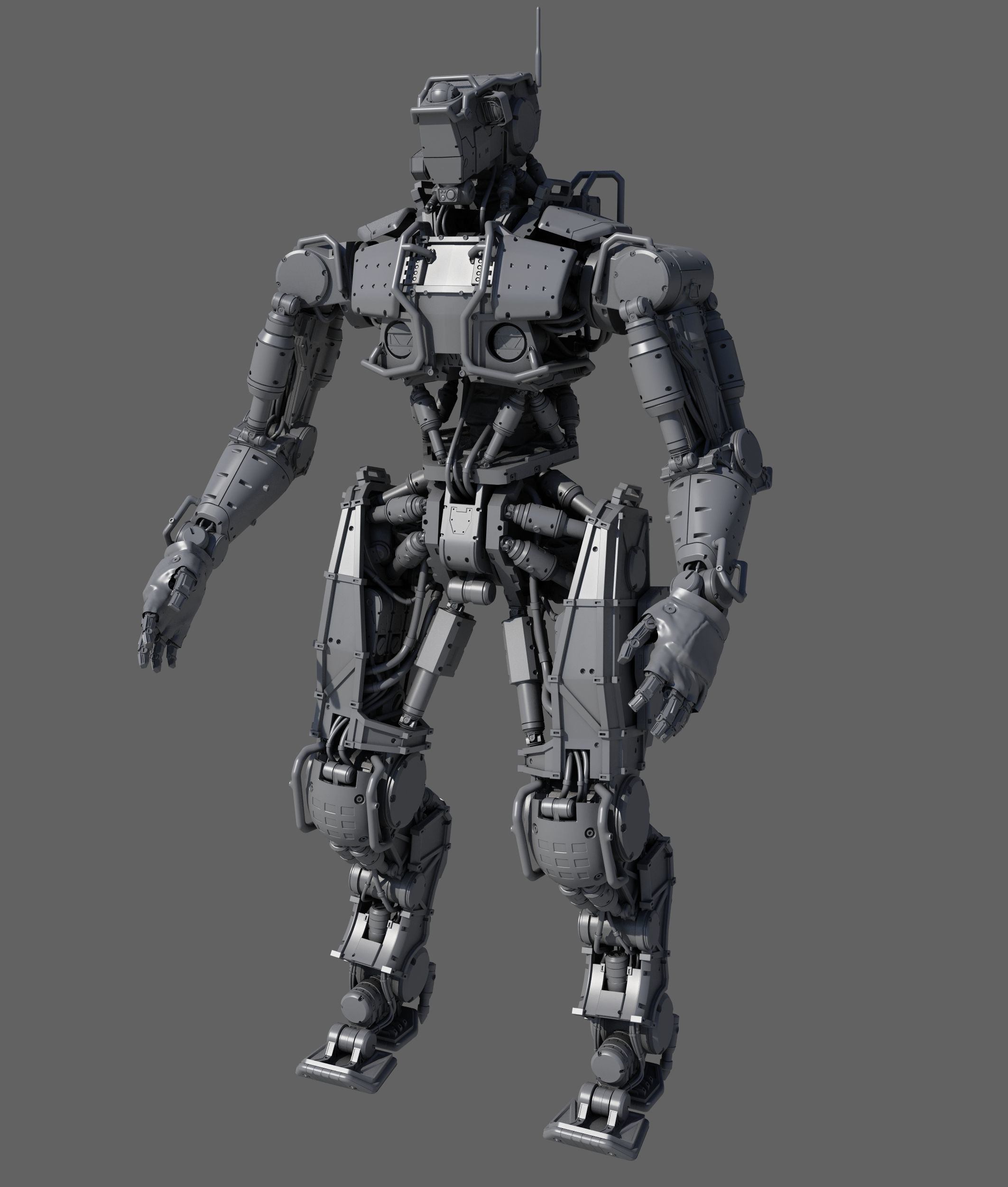R Soldier sci-fi robot 3D model_1