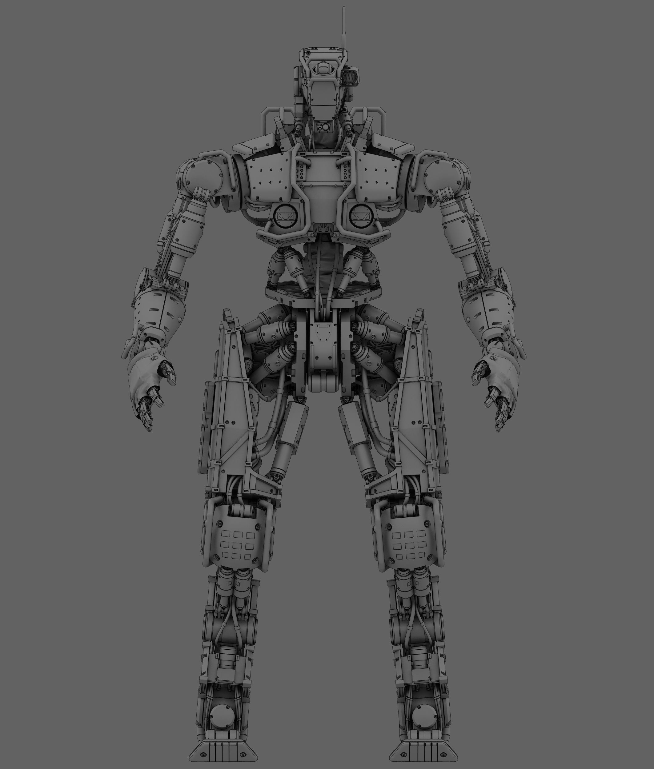 R Soldier sci-fi robot 3D model_10
