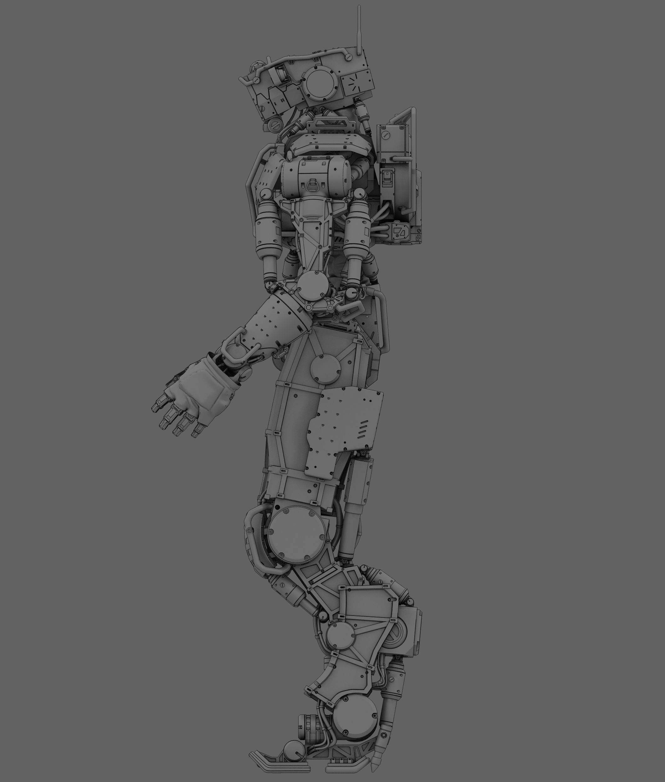 R Soldier sci-fi robot 3D model_11