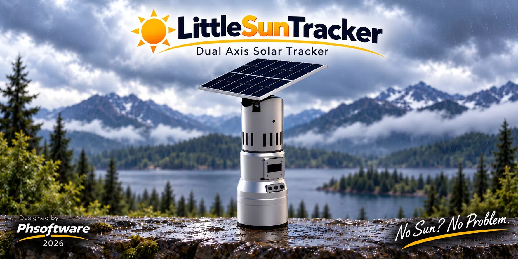 LittleSunTracker - Dual Axis Solar Tracker 3D print model