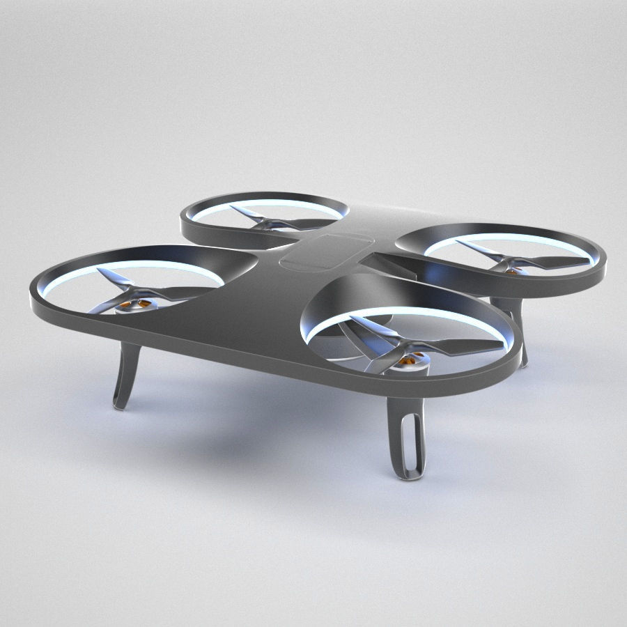 DNDN Drone concept vray 3d model Low-poly 3D model_5