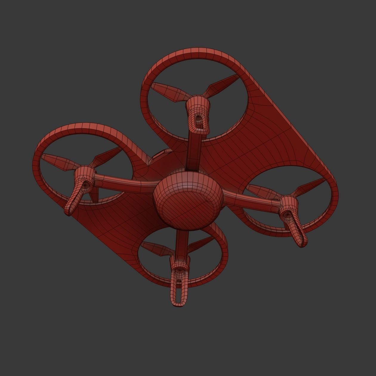DNDN Drone concept vray 3d model Low-poly 3D model_8
