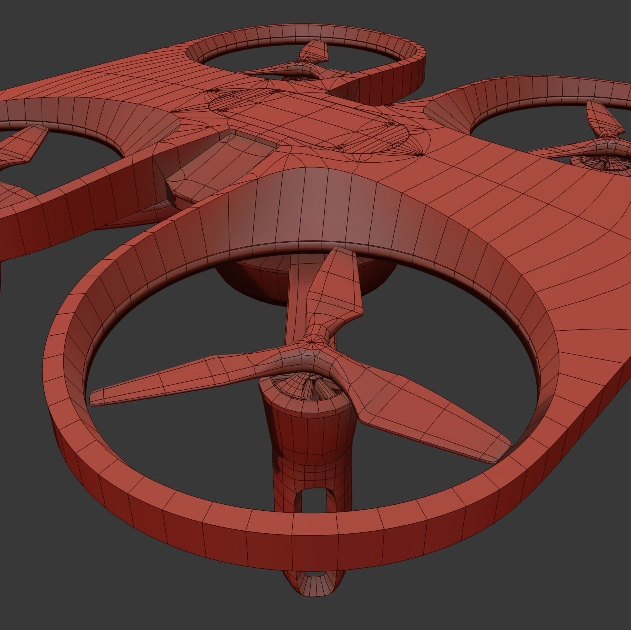 DNDN Drone concept vray 3d model Low-poly 3D model_7