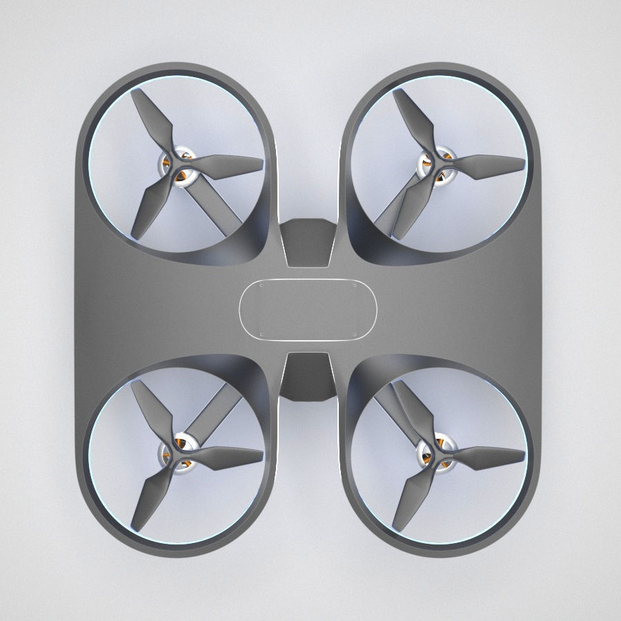 DNDN Drone concept vray 3d model Low-poly 3D model_6