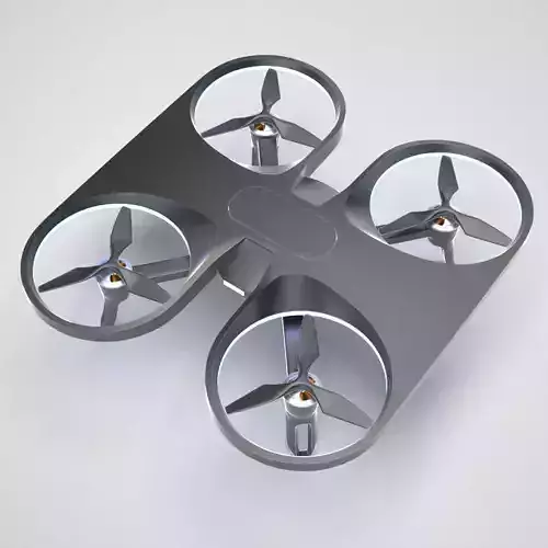 DNDN Drone concept vray 3d model Low-poly 3D model