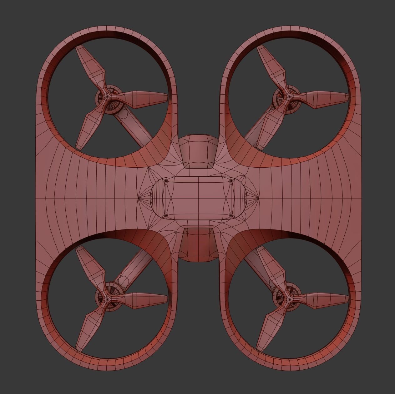 DNDN Drone concept vray 3d model Low-poly 3D model_9