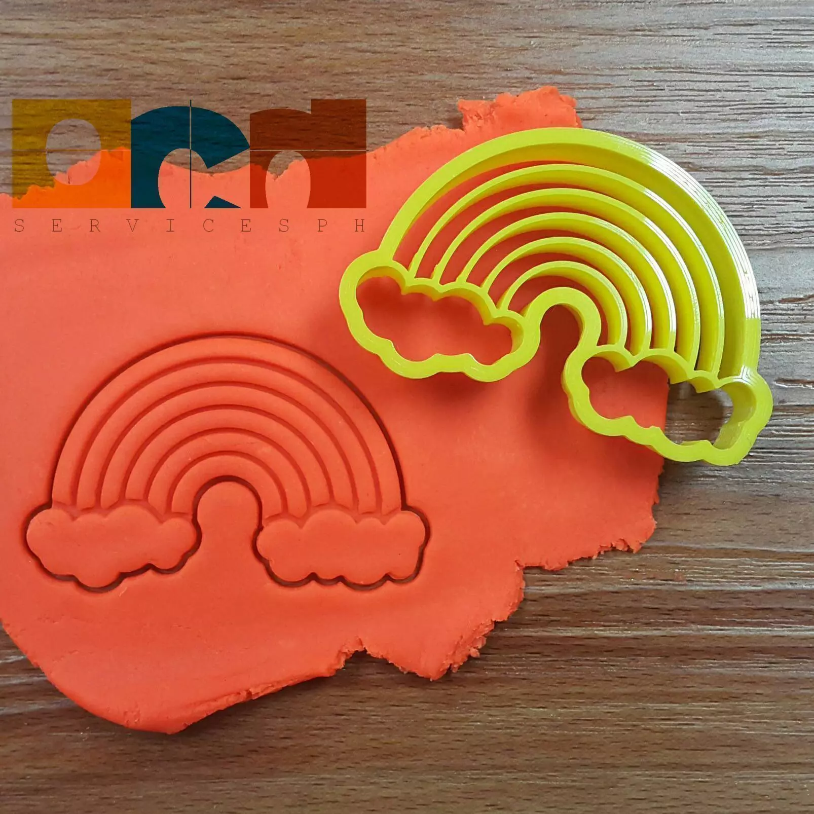 Rainbow cookie cutter stl file 3D print model_0