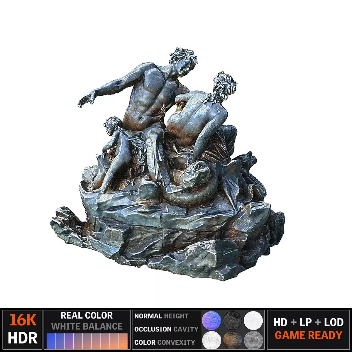 3D model Satyr Statue VR / AR / low-poly | CGTrader