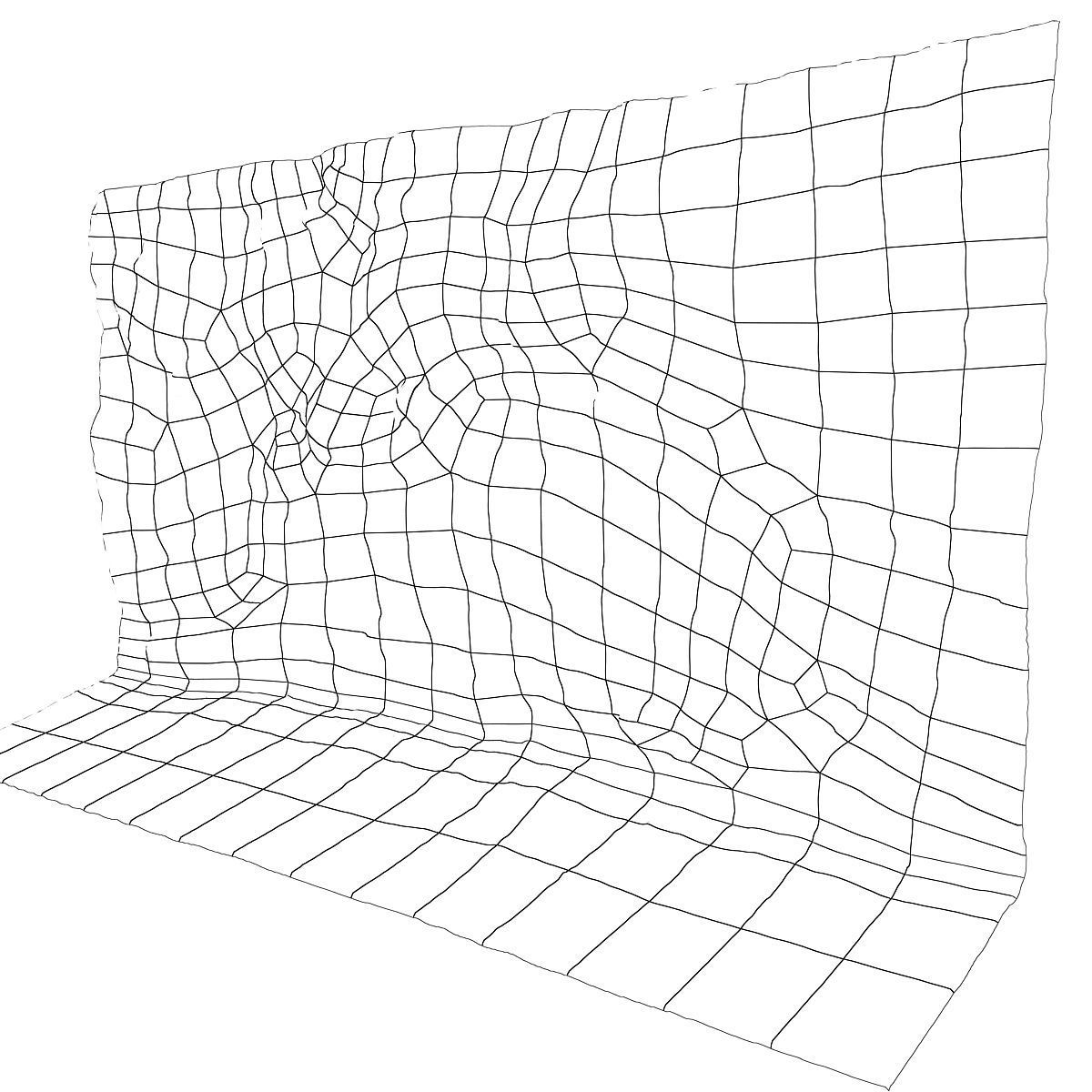 Stone wall Low-poly 3D model_2