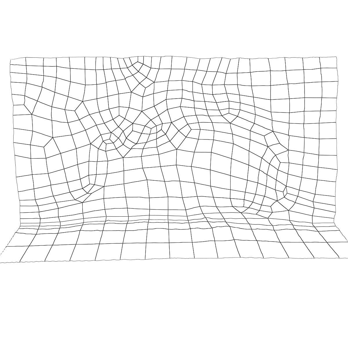 Stone wall Low-poly 3D model_4