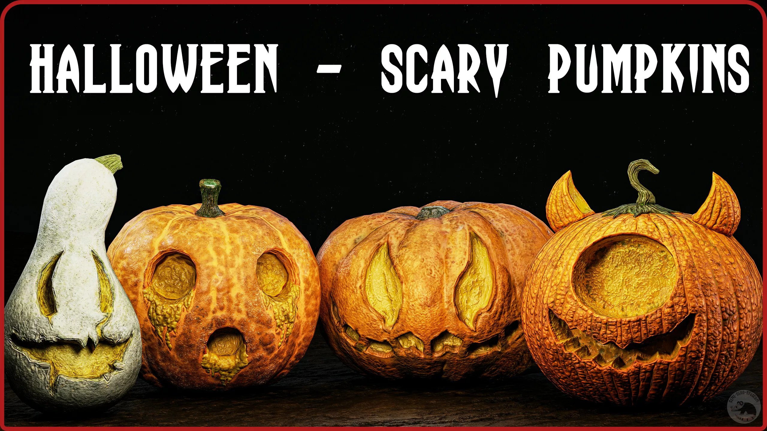 Halloween - Scary Pumpkins Kit - GameReady Free low-poly 3D model