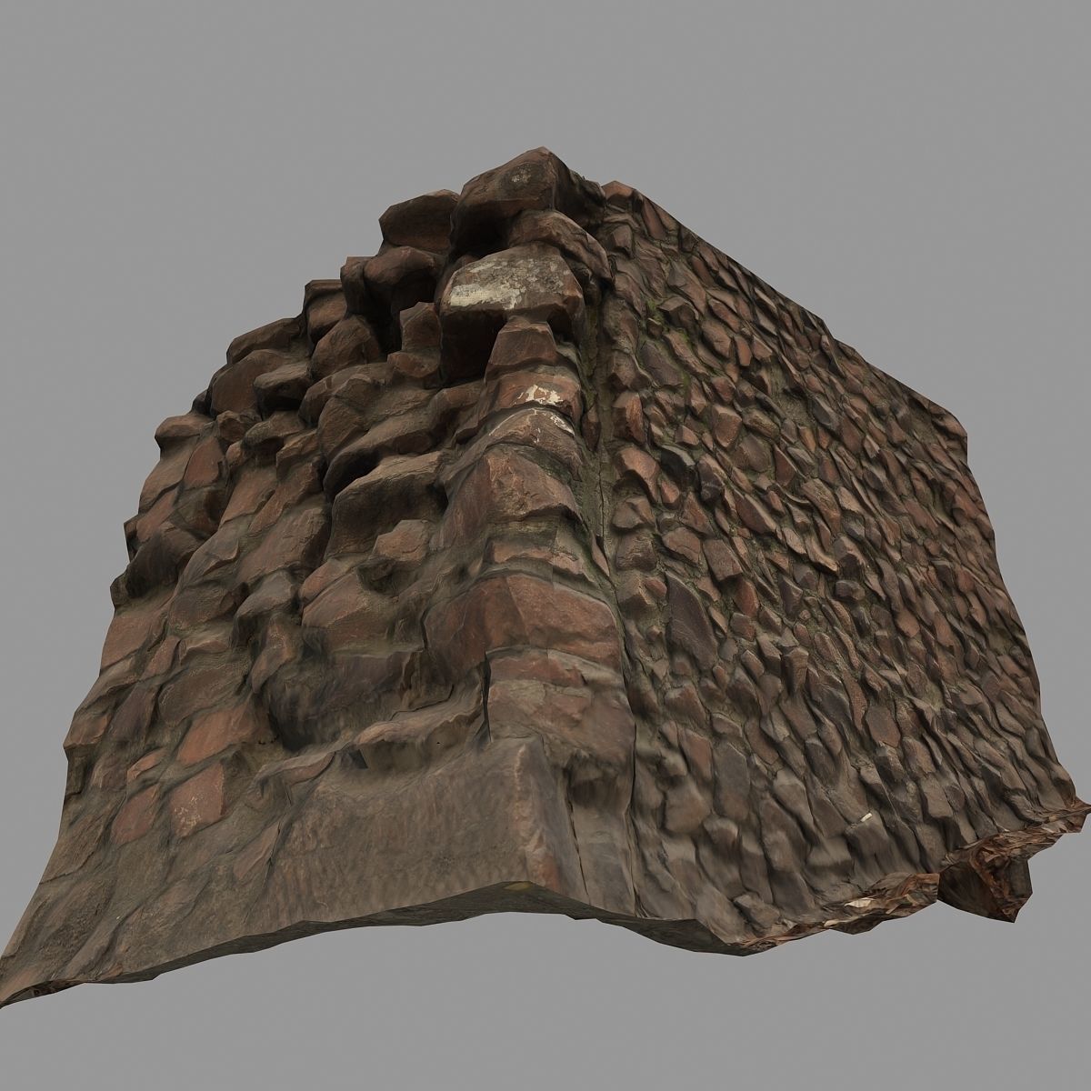 wall corner Low-poly 3D model_2