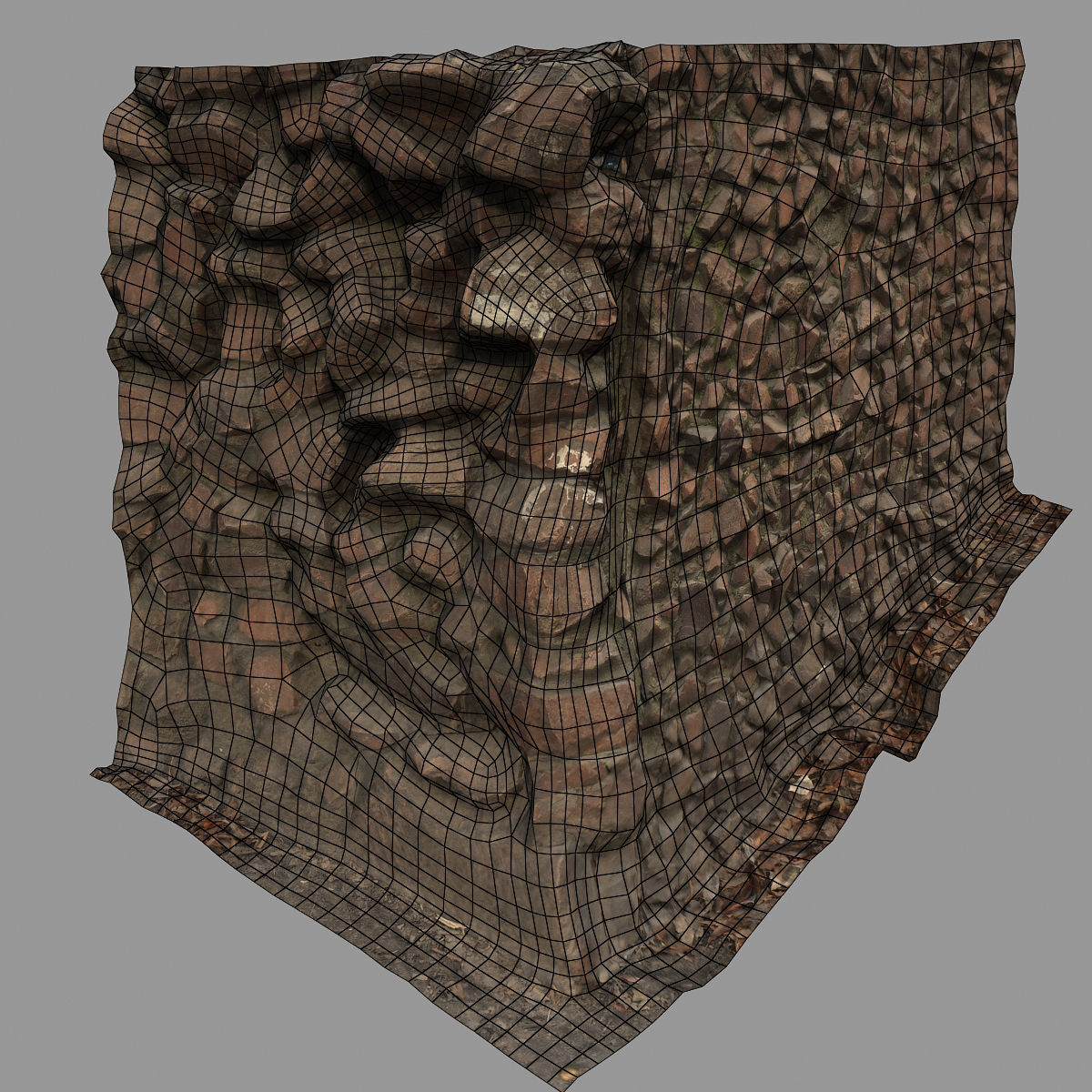 wall corner Low-poly 3D model_4