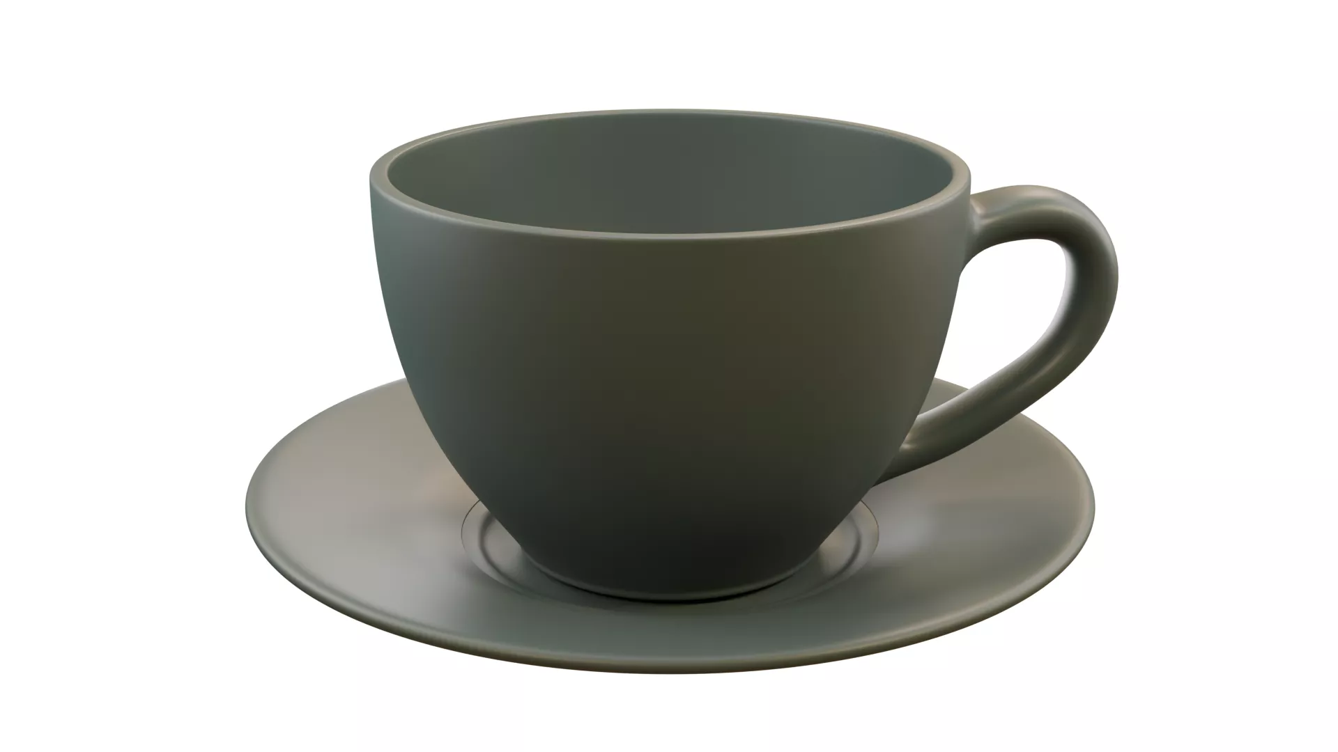 Minimalist Coffee Cup with Saucer - Blender 3D Model Free 3D model