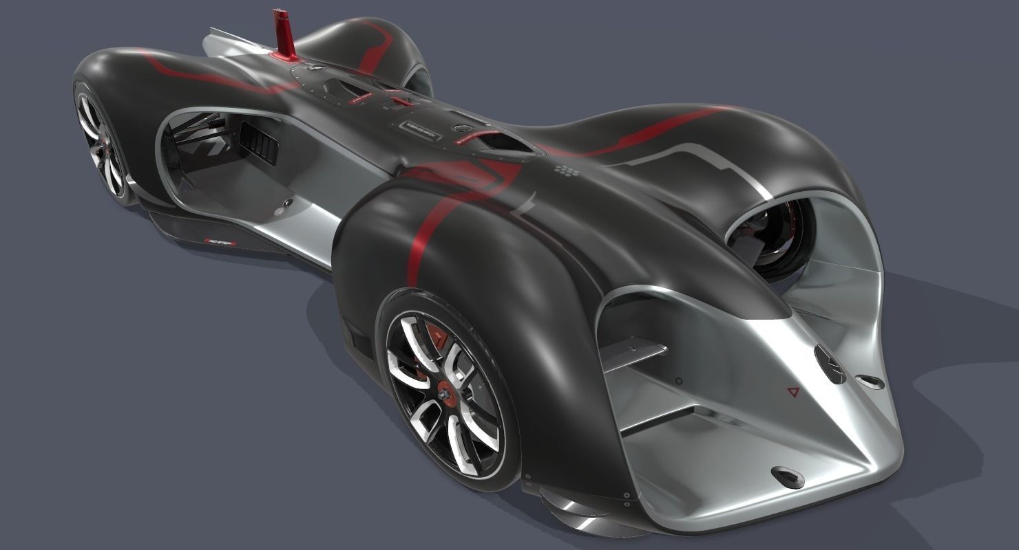 Robotic Racing Car 3D model_0