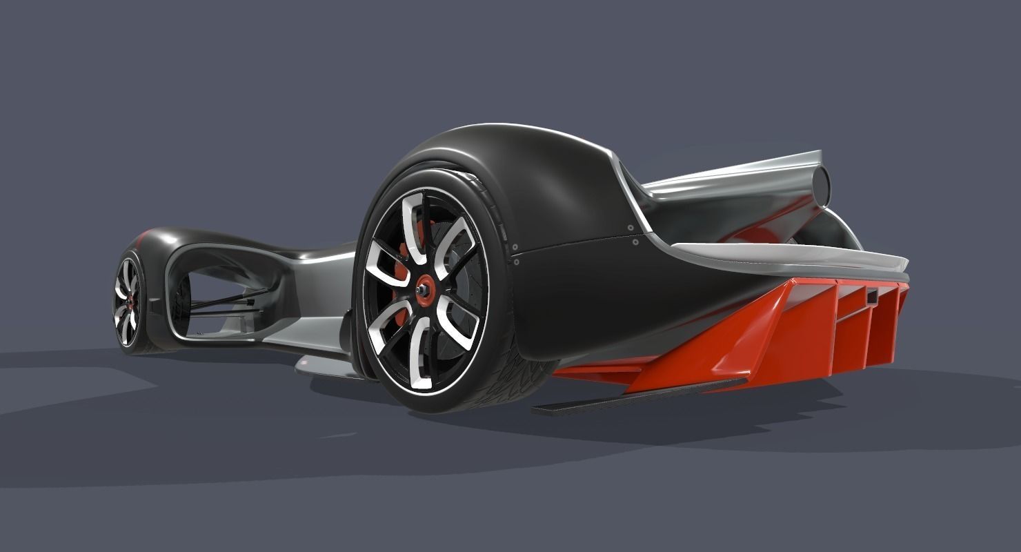 Robotic Racing Car 3D model_5