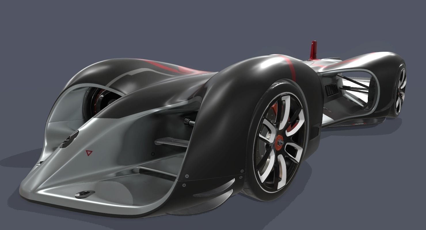 Robotic Racing Car 3D model_4