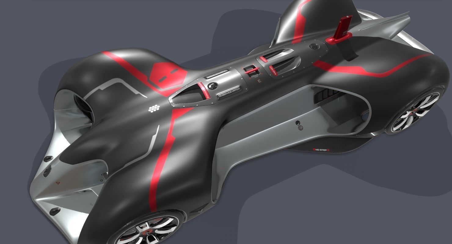 Robotic Racing Car 3D model_2