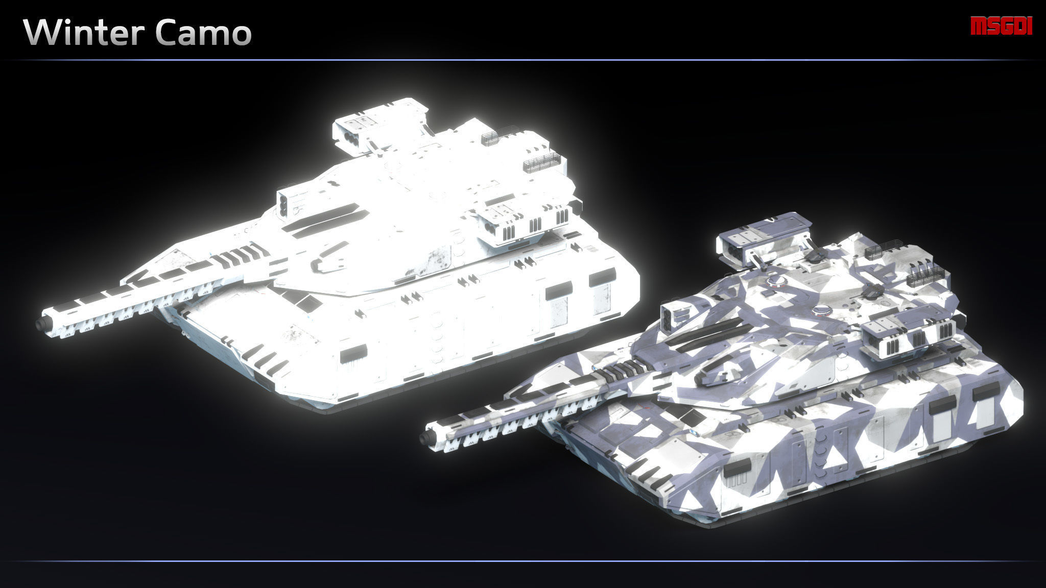 Scifi Overlord Siege Tank Low-poly 3D model_10