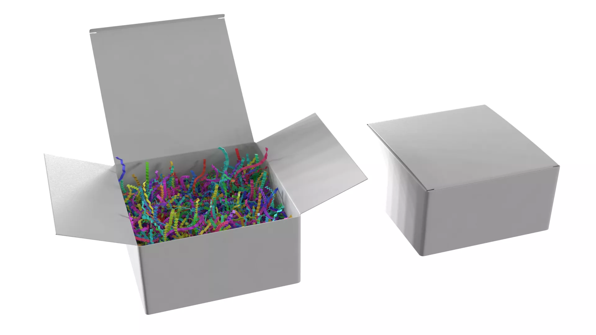 Crinkle Paper Gift Box PBR 7 3D model