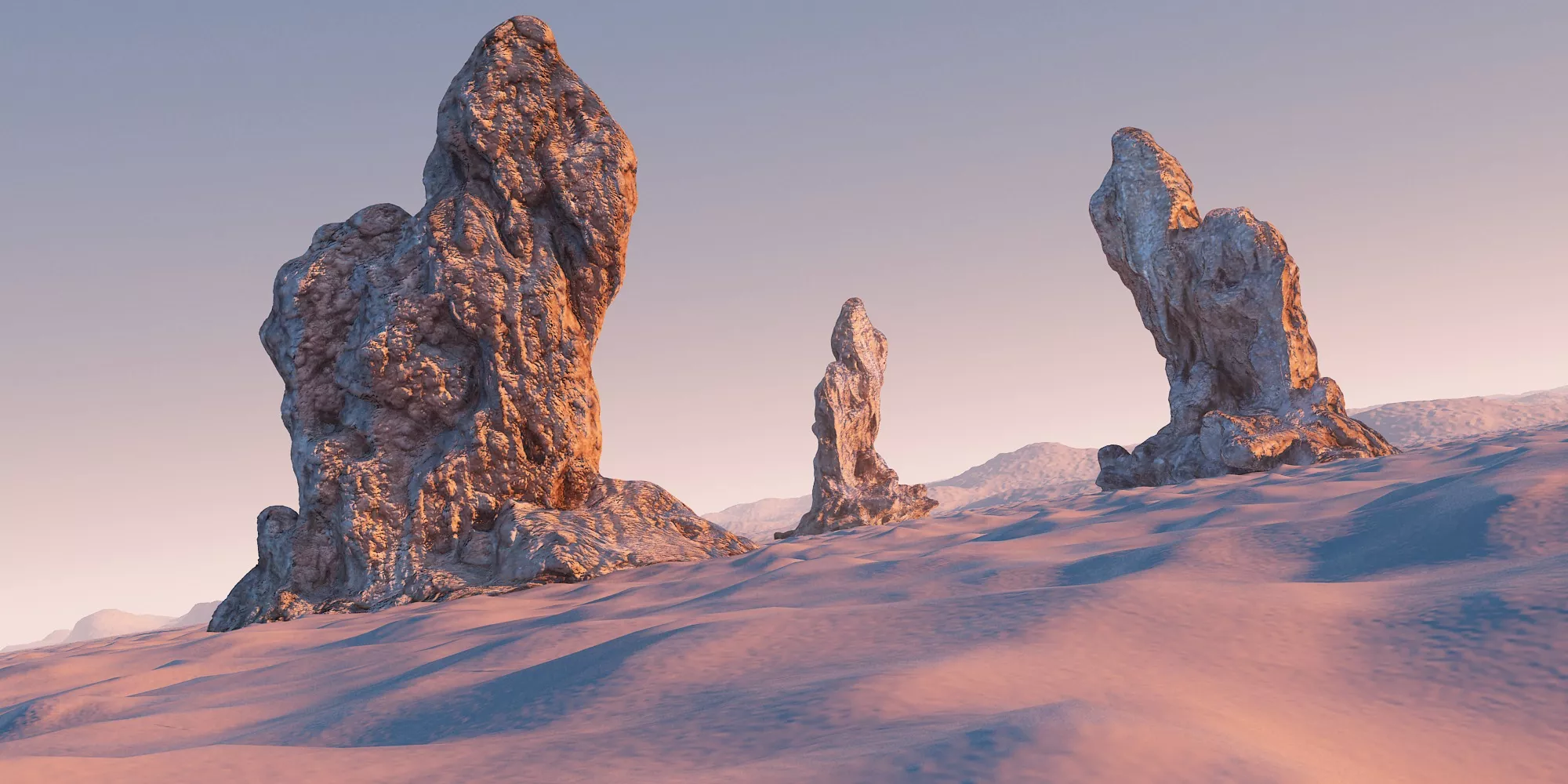 Desert Planet Low-poly 3D model