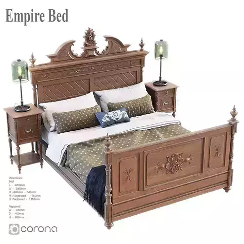 Empire bed 3D model