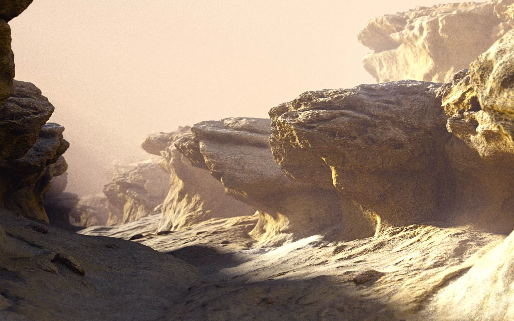 Desert Planet Low-poly 3D model
