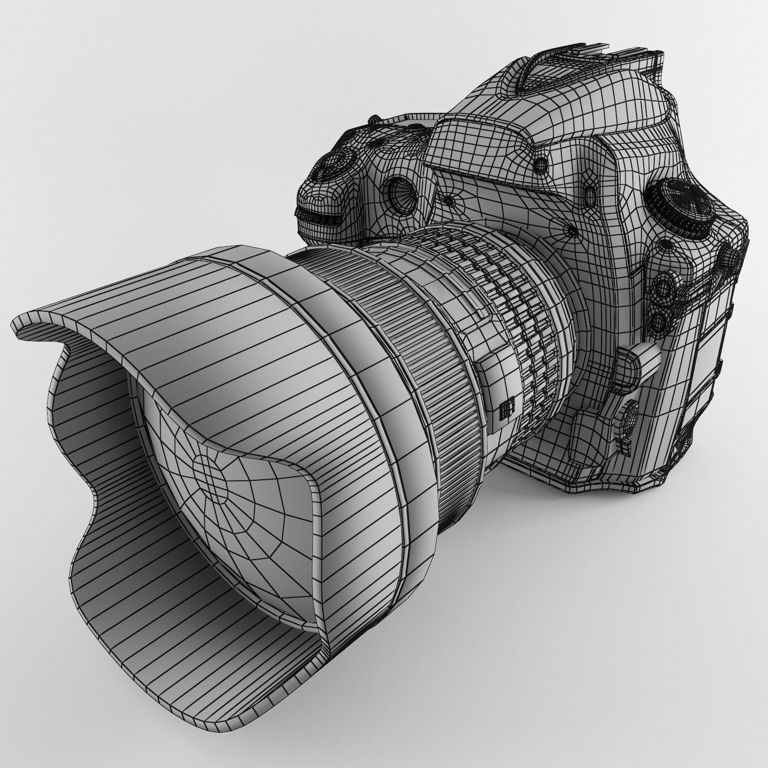 Plastic Hand Digital Camera Low-poly 3D model_28