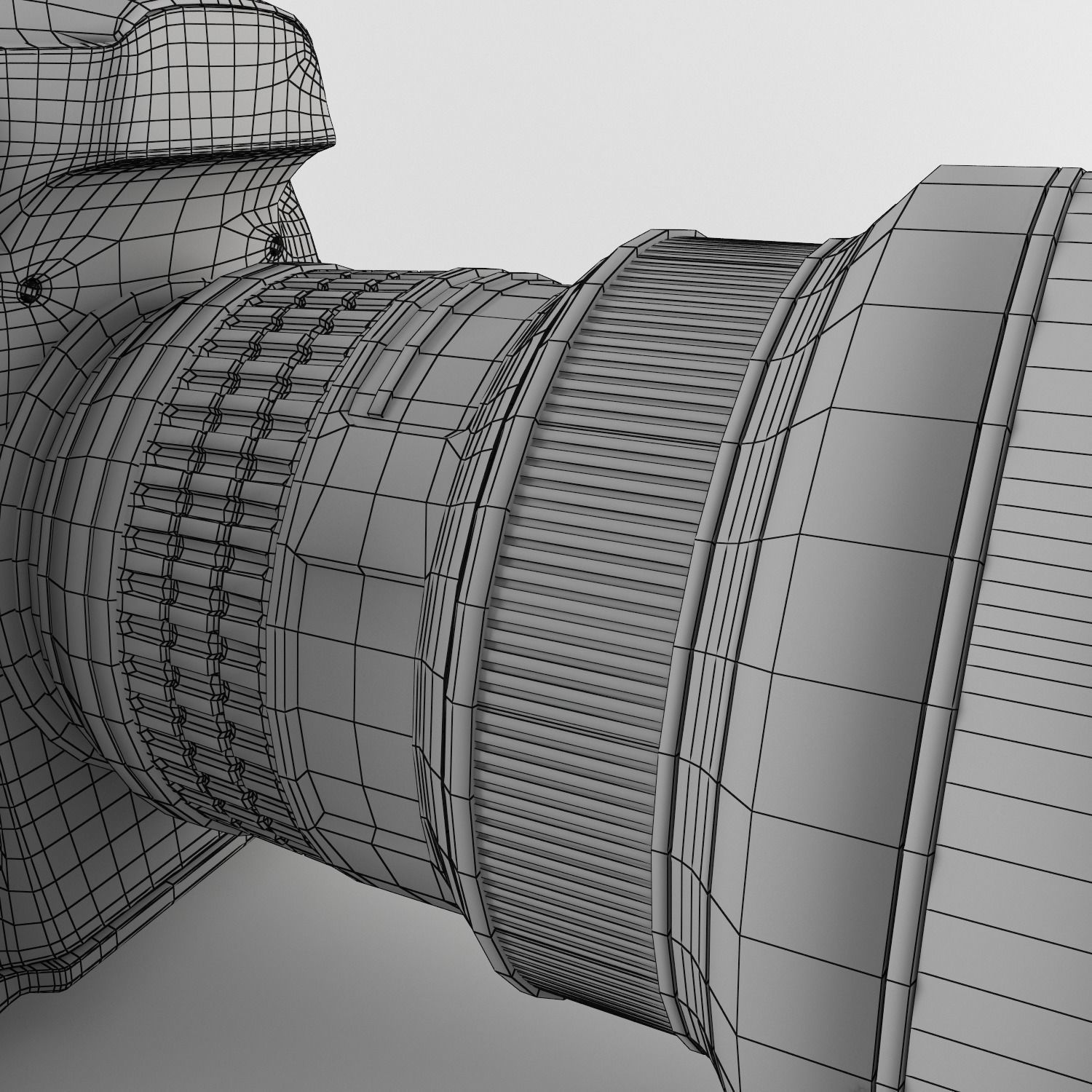 Plastic Hand Digital Camera Low-poly 3D model_46