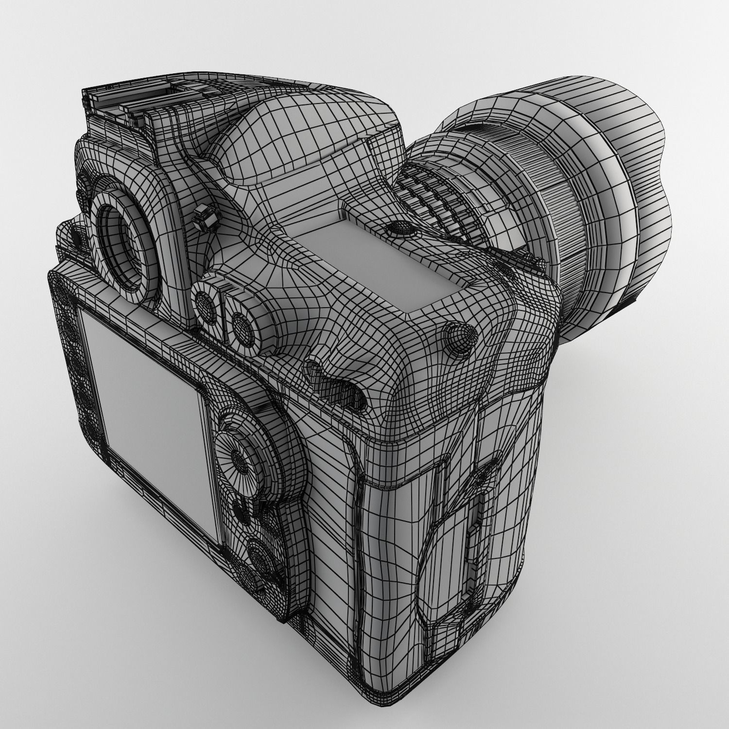 Plastic Hand Digital Camera Low-poly 3D model_38