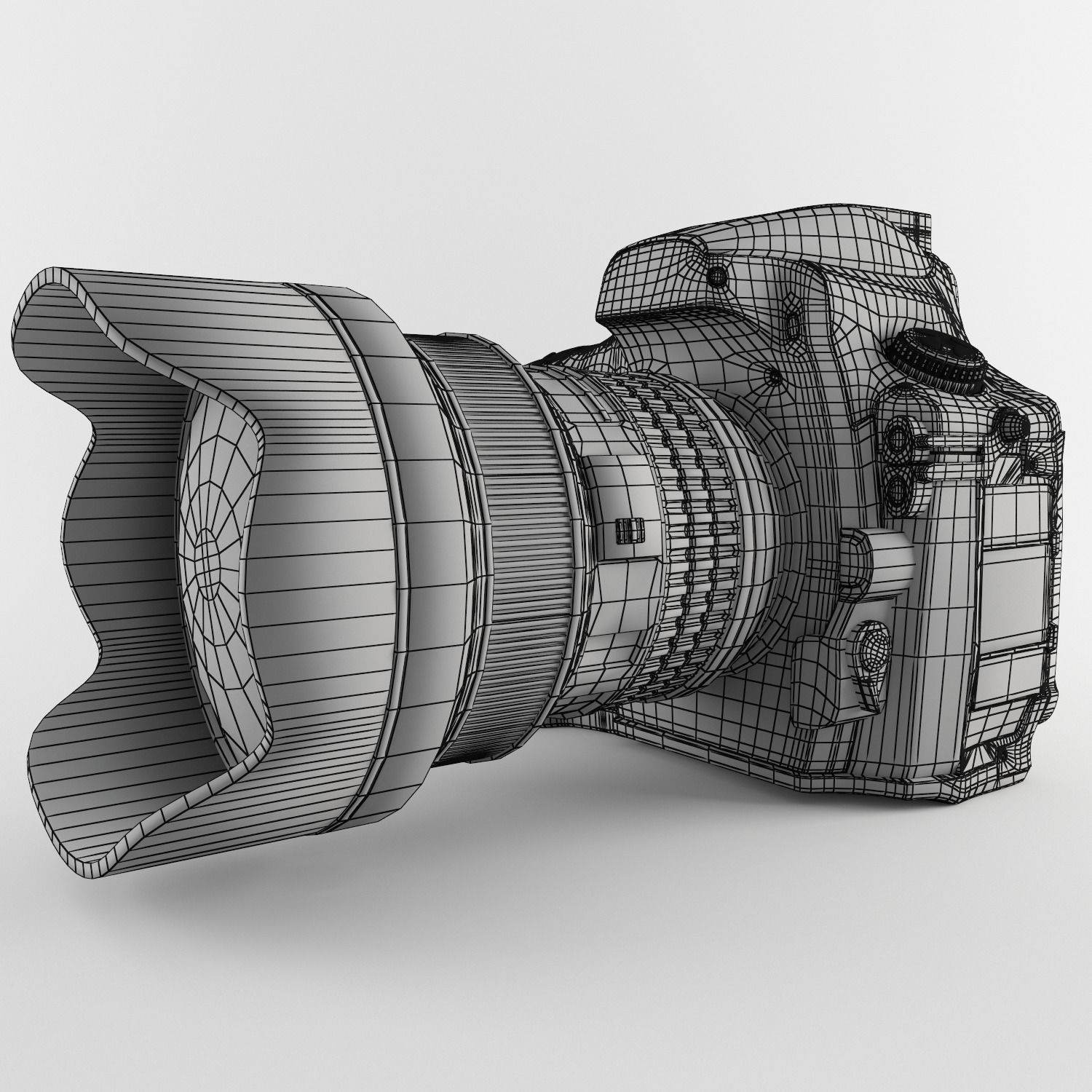 Plastic Hand Digital Camera Low-poly 3D model_26