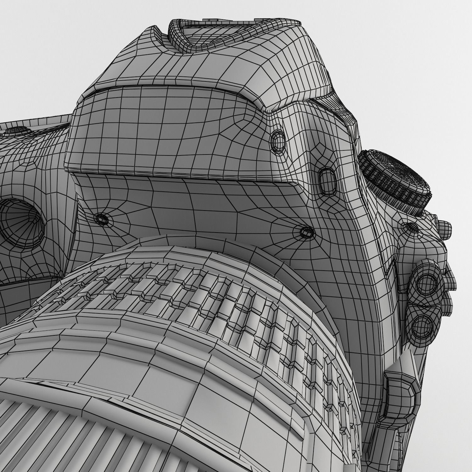 Plastic Hand Digital Camera Low-poly 3D model_43