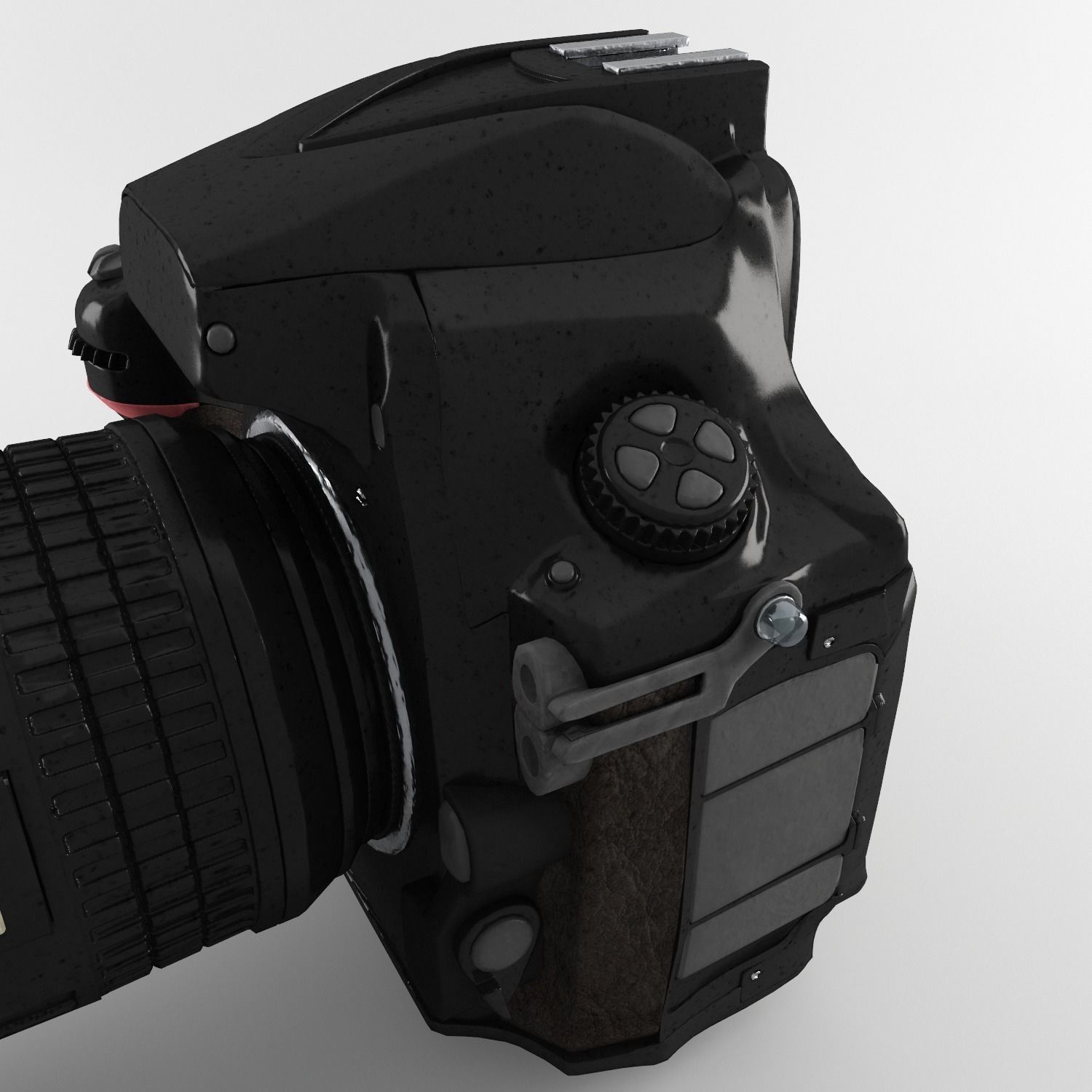 Plastic Hand Digital Camera Low-poly 3D model_14