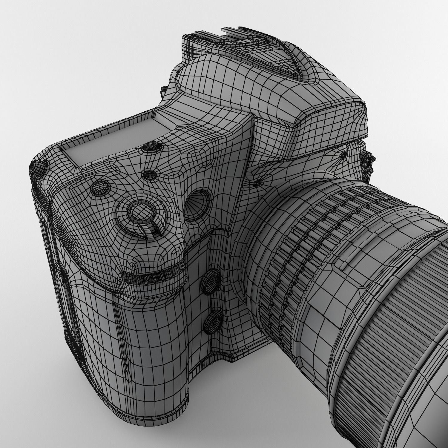 Plastic Hand Digital Camera Low-poly 3D model_39