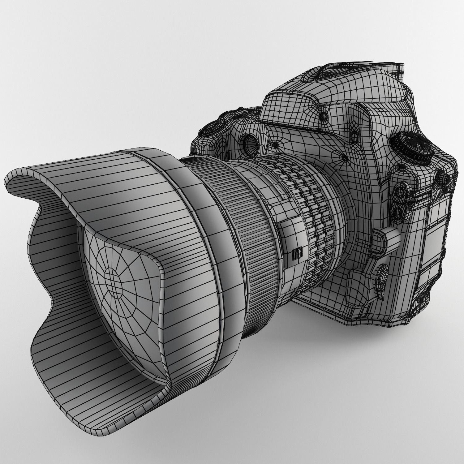 Plastic Hand Digital Camera Low-poly 3D model_40