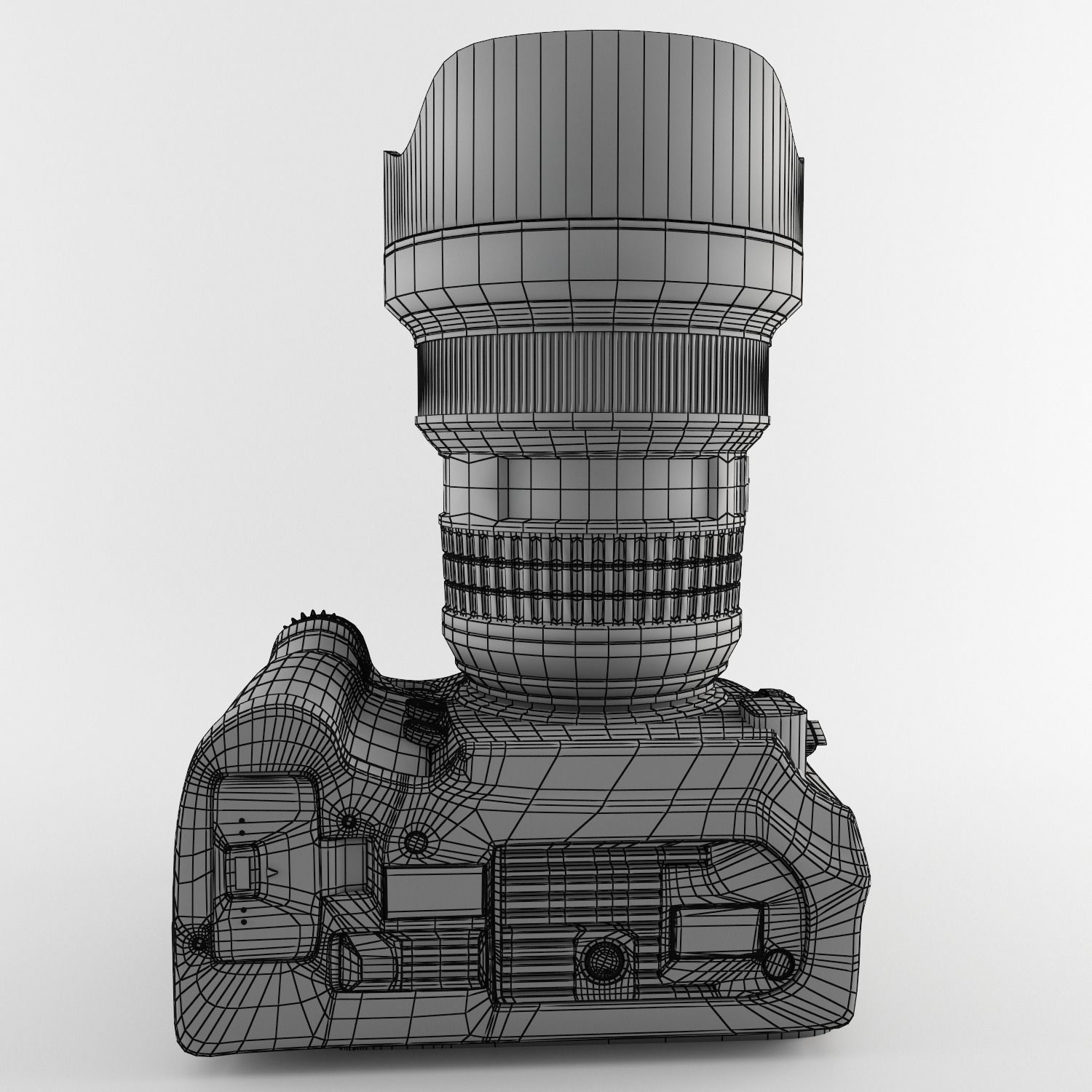 Plastic Hand Digital Camera Low-poly 3D model_36