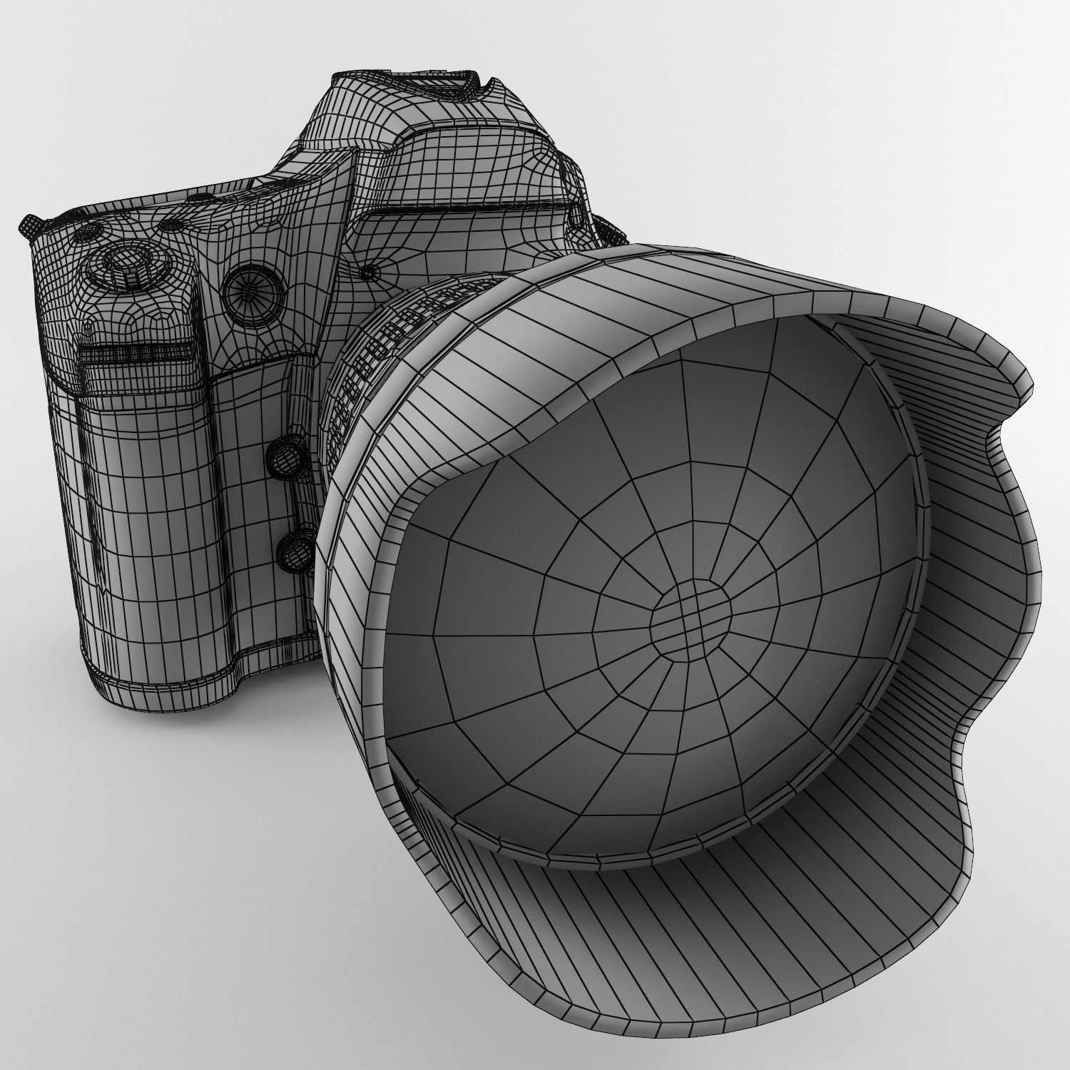 Plastic Hand Digital Camera Low-poly 3D model_32