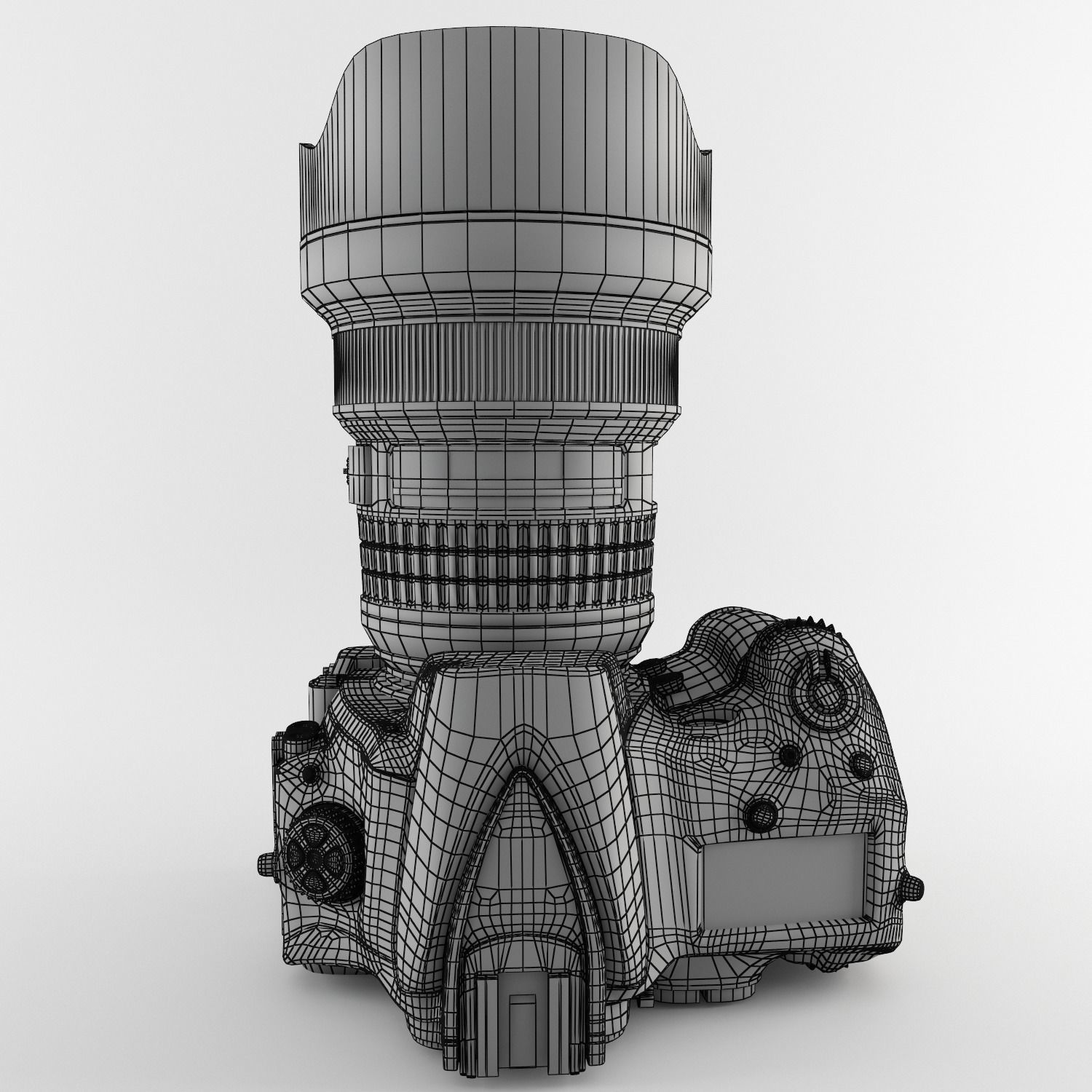 Plastic Hand Digital Camera Low-poly 3D model_33