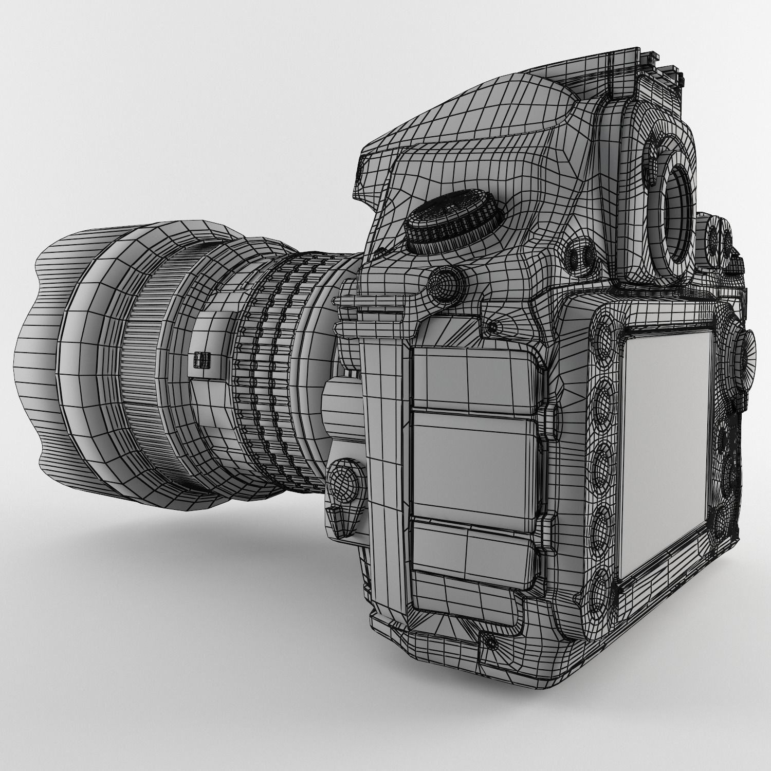 Plastic Hand Digital Camera Low-poly 3D model_30