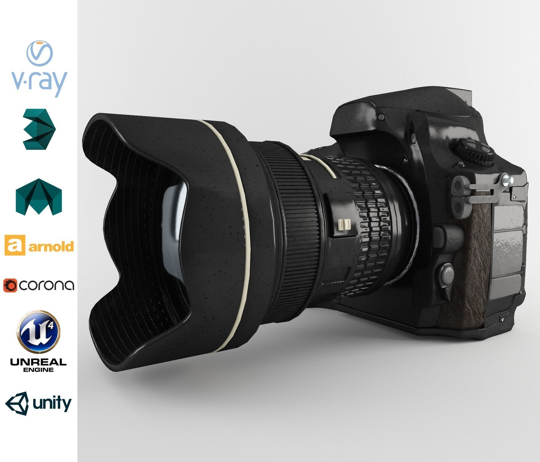 Plastic Hand Digital Camera Low-poly 3D model_0