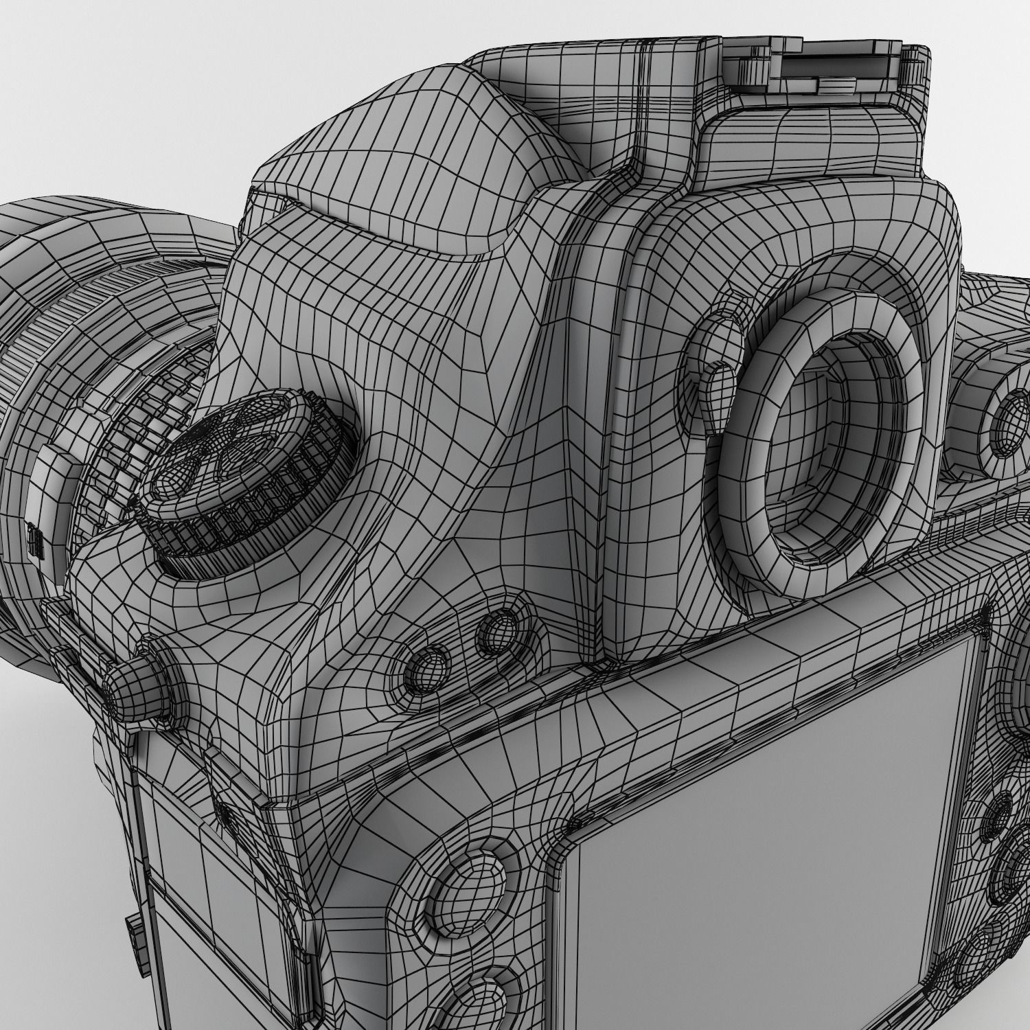 Plastic Hand Digital Camera Low-poly 3D model_42