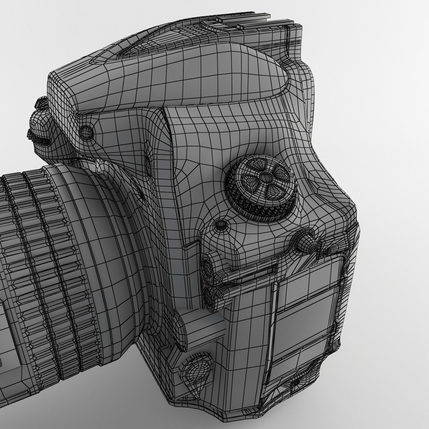 Plastic Hand Digital Camera Low-poly 3D model_41