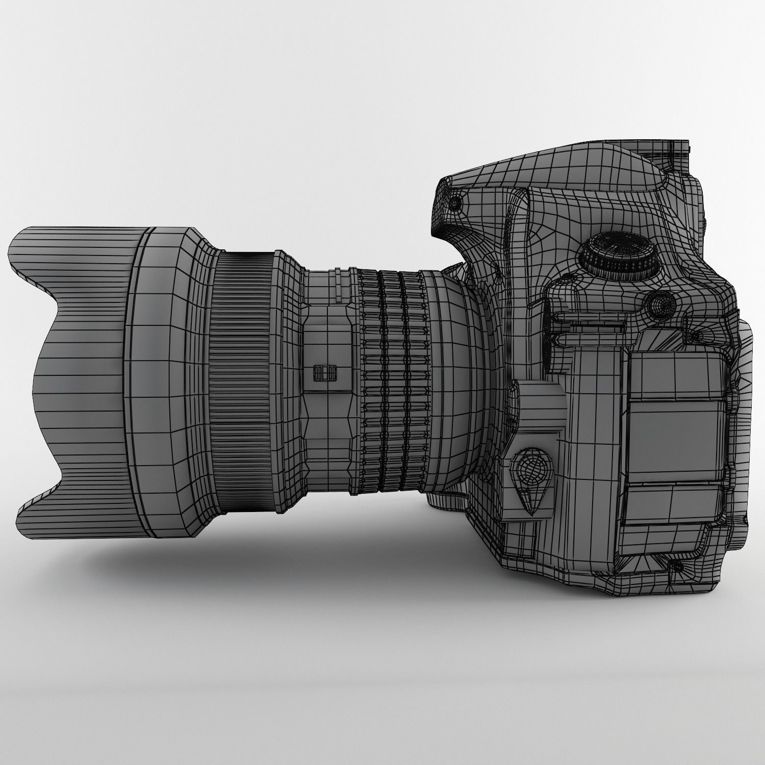 Plastic Hand Digital Camera Low-poly 3D model_37