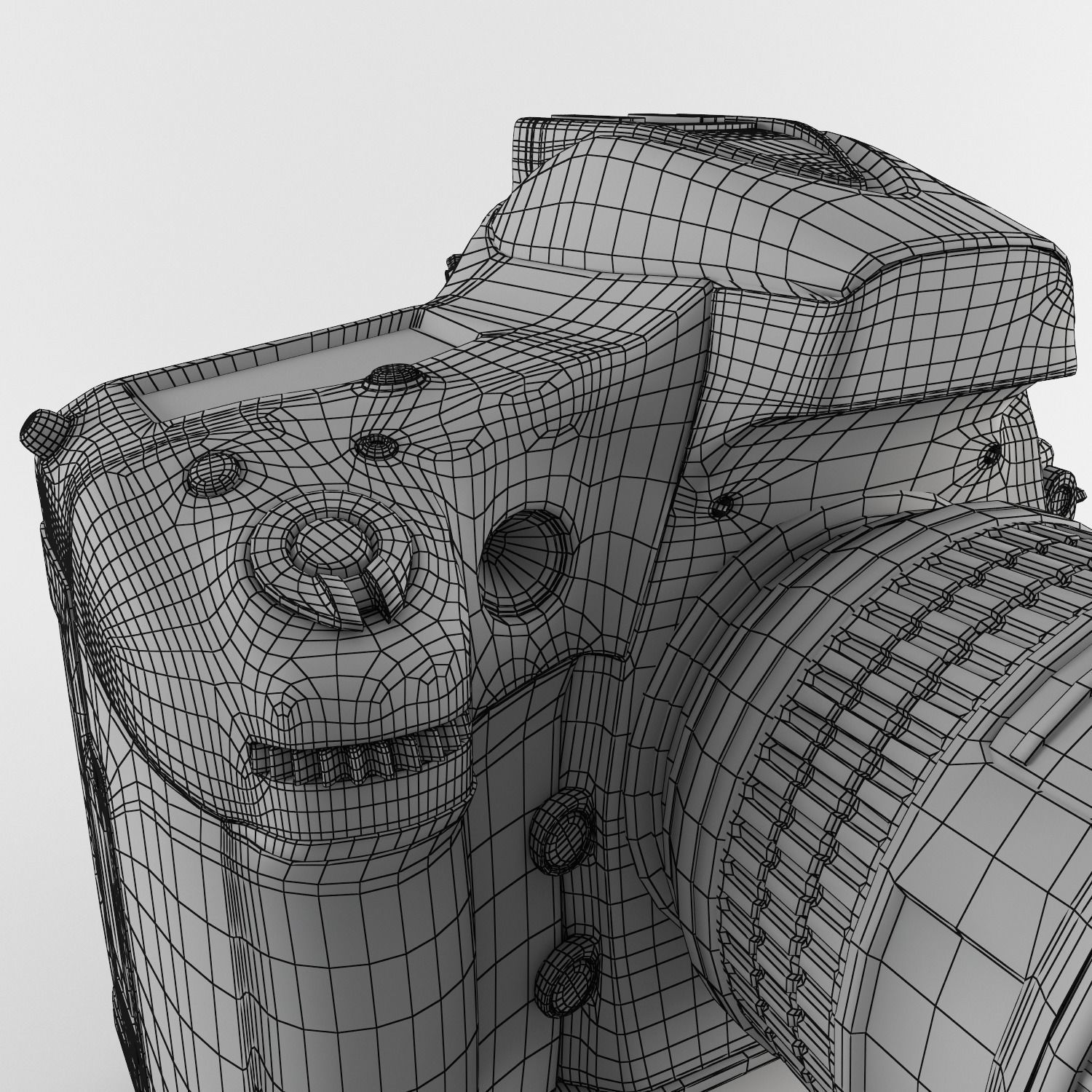 Plastic Hand Digital Camera Low-poly 3D model_47