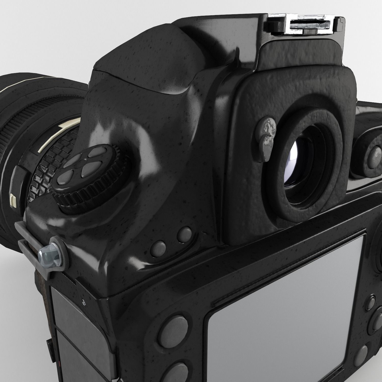 Plastic Hand Digital Camera Low-poly 3D model_16