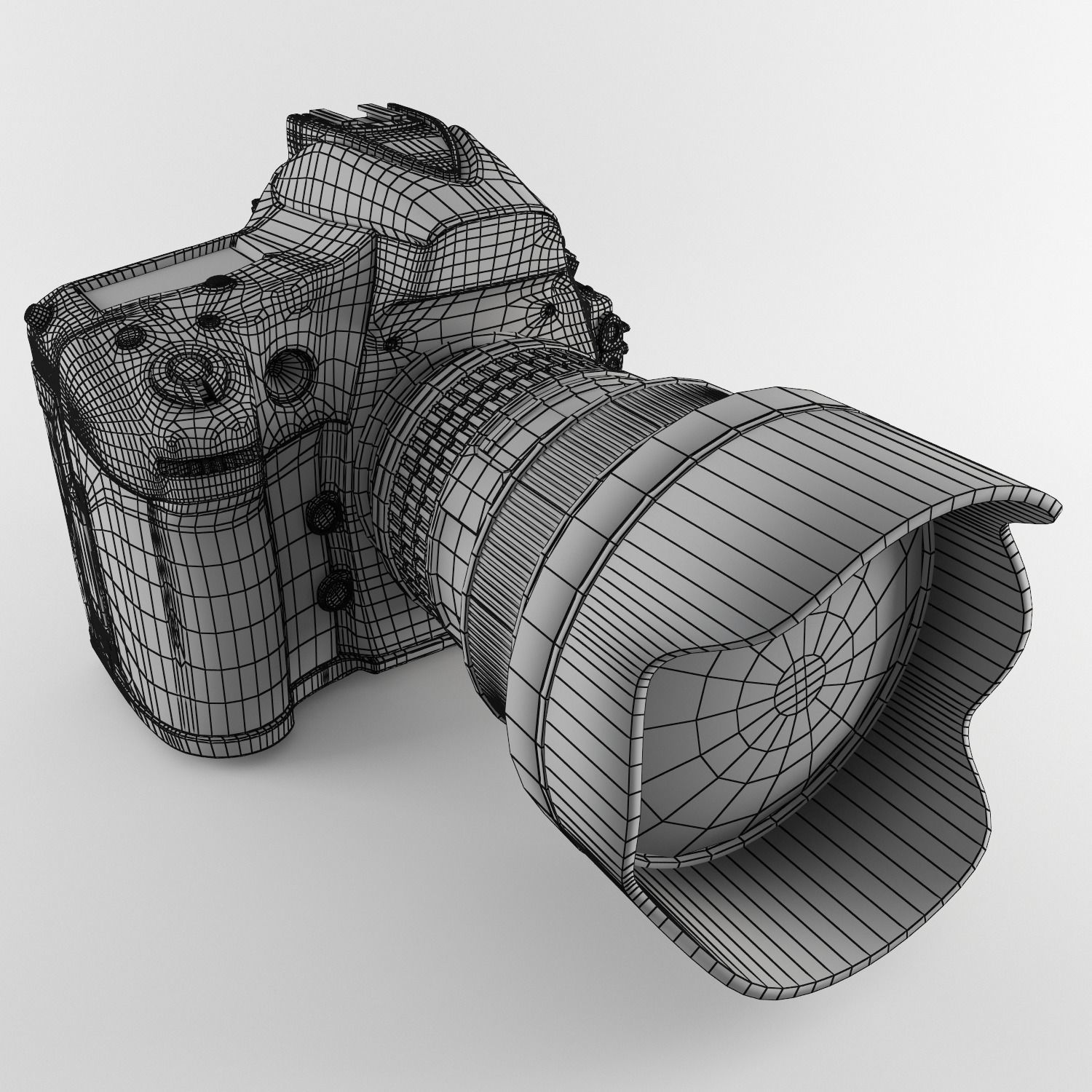 Plastic Hand Digital Camera Low-poly 3D model_29