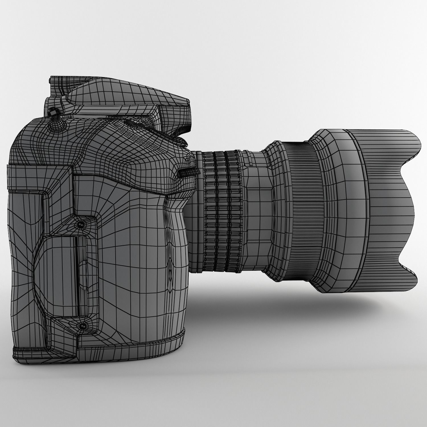Plastic Hand Digital Camera Low-poly 3D model_35